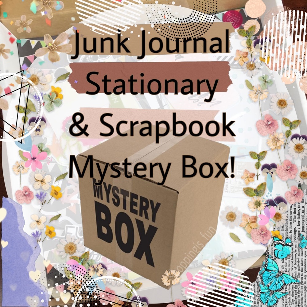 🛍 Loaded Junk Journal Mystery Box Scrapbooking Supplies Stationary Photo Album